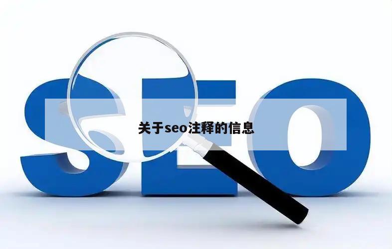 关于seo注释的信息