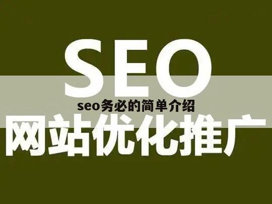 seo务必的简单介绍