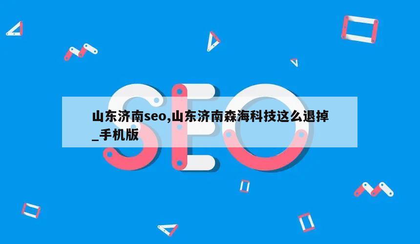 山东济南seo,山东济南森海科技这么退掉_手机版