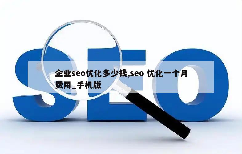 企业seo优化多少钱,seo 优化一个月费用_手机版