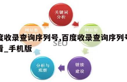 百度收录查询序列号,百度收录查询序列号怎么看_手机版