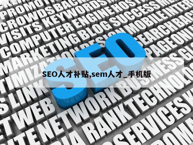 SEO人才补贴