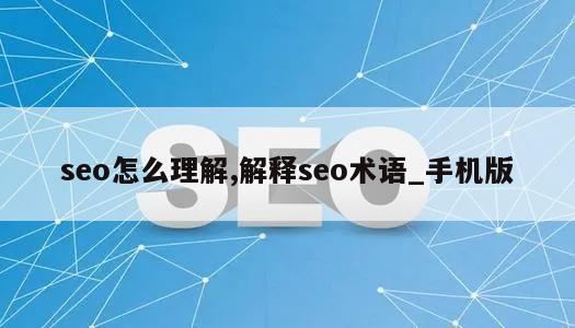 seo怎么理解,解释seo术语_手机版