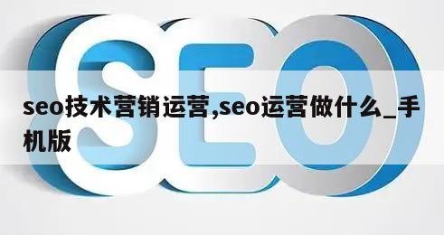 seo技术营销运营,seo运营做什么_手机版