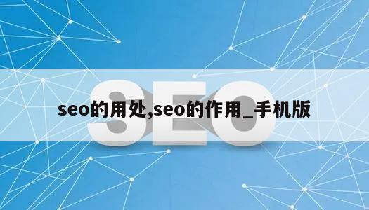 seo的用处,seo的作用_手机版