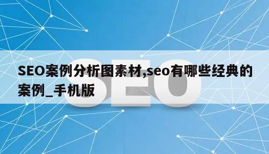 SEO案例分析图素材,seo有哪些经典的案例_手机版