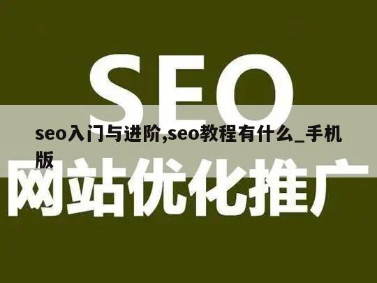 seo入门与进阶,seo教程有什么_手机版