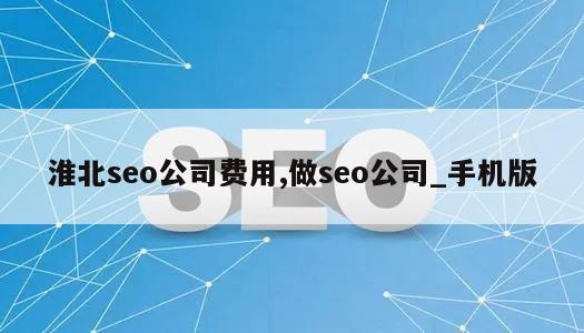 淮北seo公司费用,做seo公司_手机版