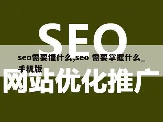 seo需要懂什么,seo 需要掌握什么_手机版