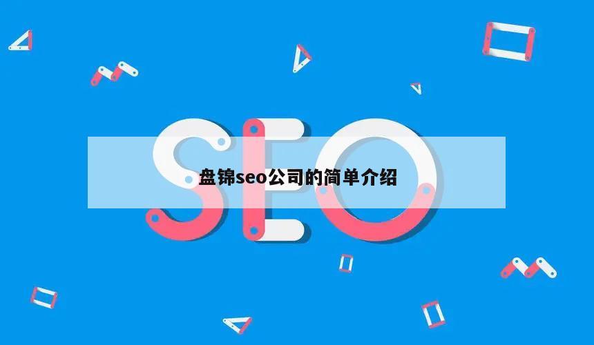 盘锦seo公司的简单介绍