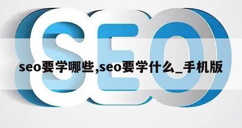 seo要学哪些,seo要学什么_手机版