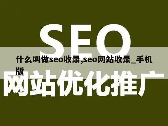 什么叫做seo收录,seo网站收录_手机版