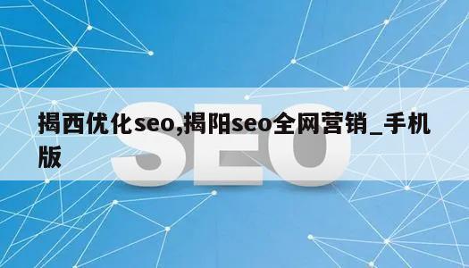 揭西优化seo,揭阳seo全网营销_手机版