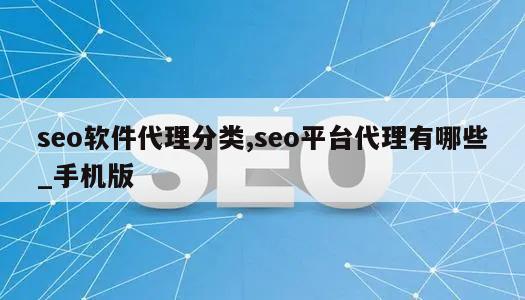 seo软件代理分类,seo平台代理有哪些_手机版