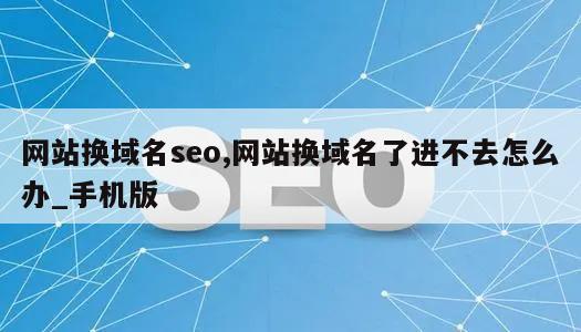 网站换域名seo,网站换域名了进不去怎么办_手机版