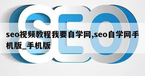 seo视频教程我要自学网,seo自学网手机版_手机版