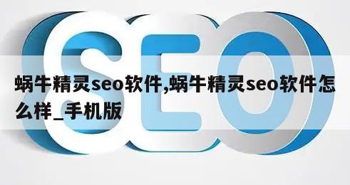 蜗牛精灵seo软件,蜗牛精灵seo软件怎么样_手机版