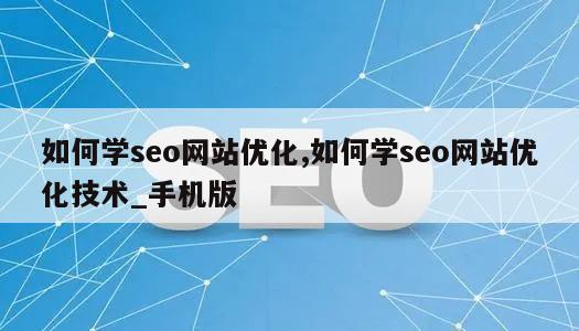 如何学seo网站优化,如何学seo网站优化技术_手机版