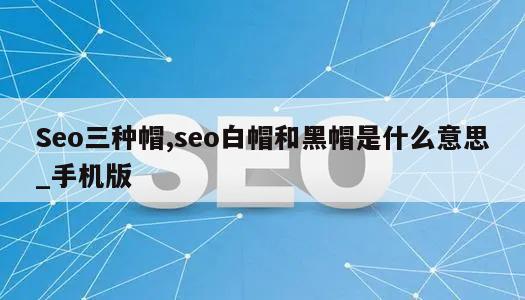 Seo三种帽,seo白帽和黑帽是什么意思_手机版