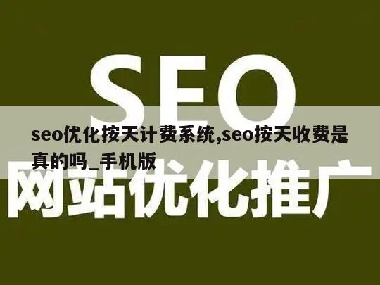 seo优化按天计费系统