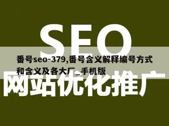 番号seo-379,番号含义解释编号方式和含义及各大厂_手机版