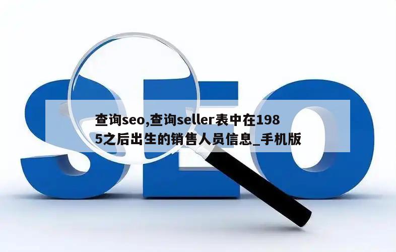 查询seo,查询seller表中在1985之后出生的销售人员信息_手机版