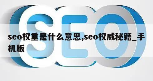 seo权重是什么意思,seo权威秘籍_手机版