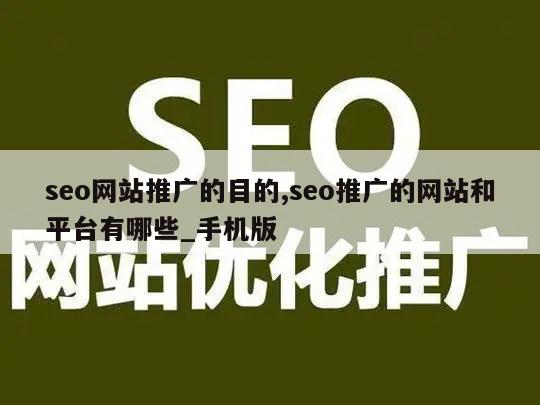 seo网站推广的目的,seo推广的网站和平台有哪些_手机版