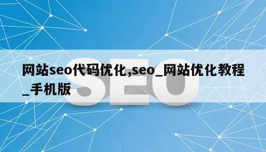 网站seo代码优化,seo_网站优化教程_手机版