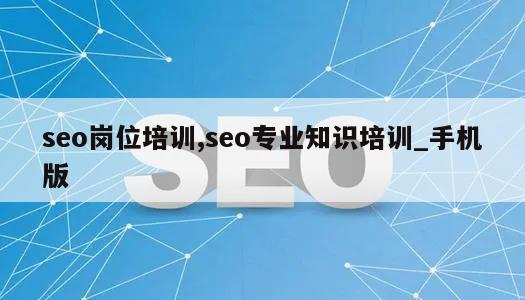 seo岗位培训,seo专业知识培训_手机版