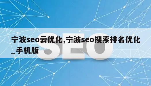 宁波seo云优化,宁波seo搜索排名优化_手机版