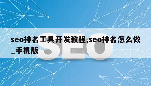 seo排名工具开发教程,seo排名怎么做_手机版