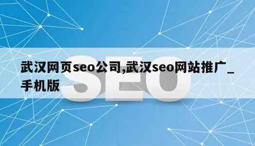 武汉网页seo公司,武汉seo网站推广_手机版