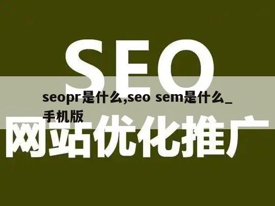 seopr是什么,seo sem是什么_手机版