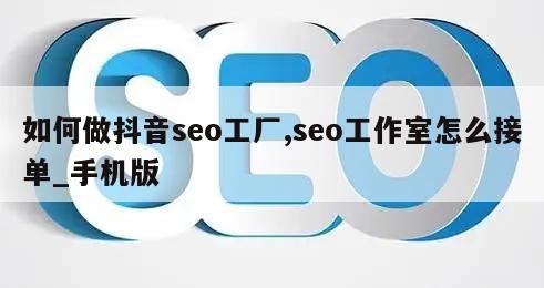 如何做抖音seo工厂,seo工作室怎么接单_手机版