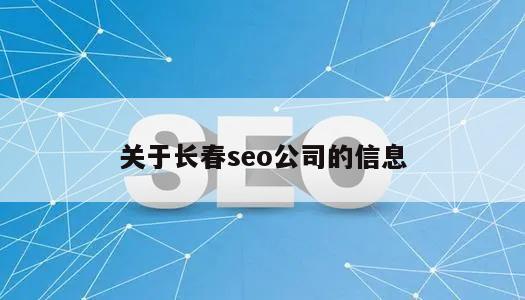 关于长春seo公司的信息