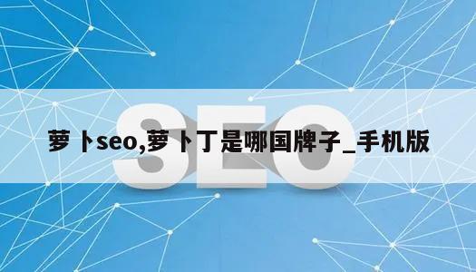 萝卜seo,萝卜丁是哪国牌子_手机版