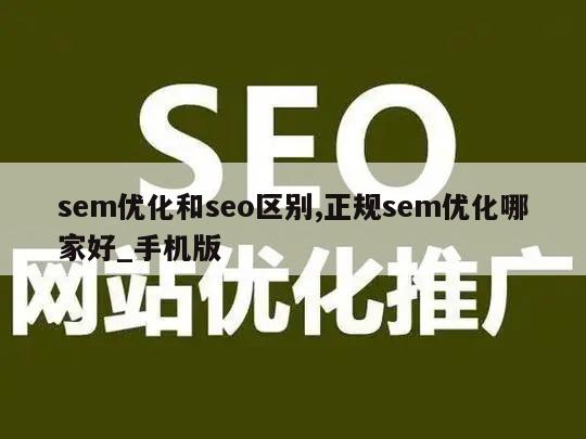 sem优化和seo区别