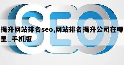 提升网站排名seo