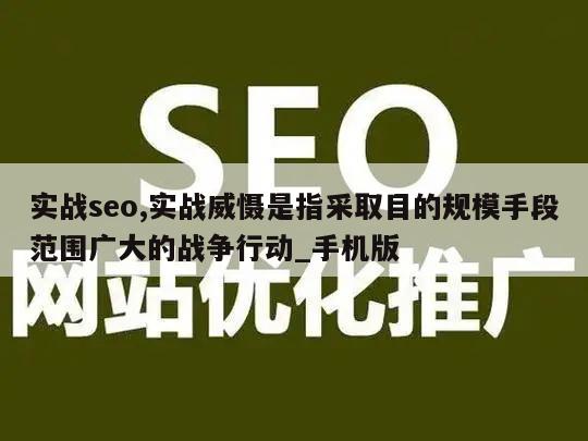 实战seo,实战威慑是指采取目的规模手段范围广大的战争行动_手机版