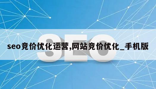 seo竞价优化运营,网站竞价优化_手机版