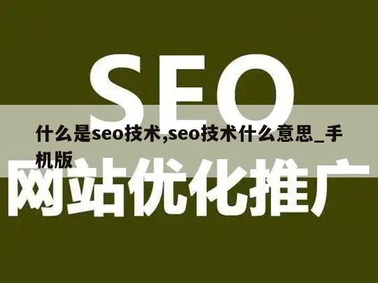 什么是seo技术,seo技术什么意思_手机版