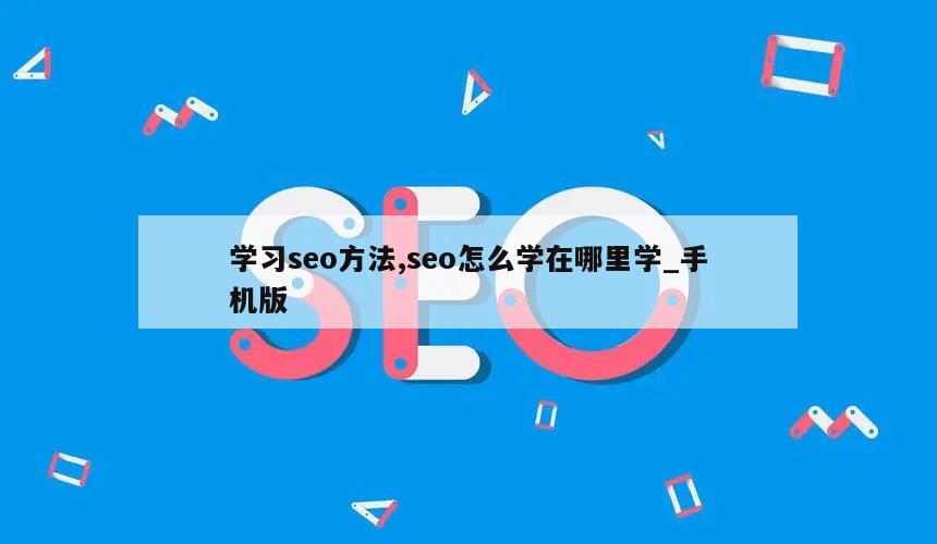 学习seo方法,seo怎么学在哪里学_手机版