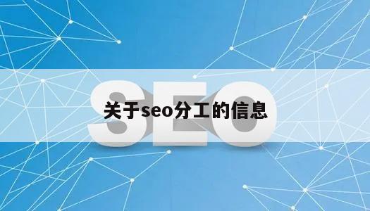 关于seo分工的信息