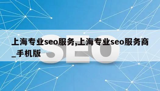 上海专业seo服务,上海专业seo服务商_手机版